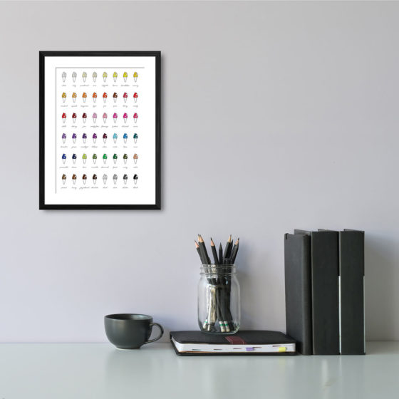 Swirly Ice Cream In A Simple Cone Print - Image 2