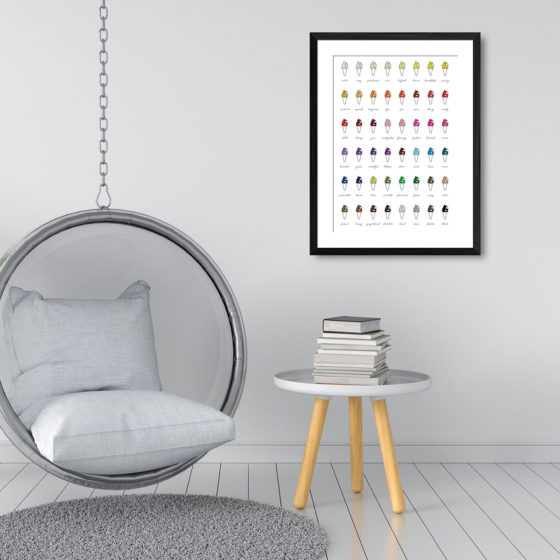 Swirly Ice Cream In A Simple Cone Print - Image 3