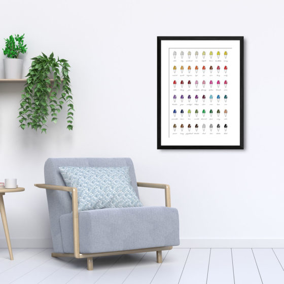 Swirly Ice Cream In A Simple Cone Print - Image 5