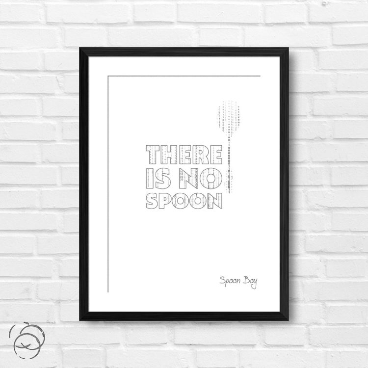 The Matrix There Is No Spoon Quote Spoon Boy Print