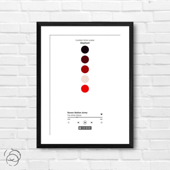 The White Stripes Elephant Seven Nation Army Spotify Track Print