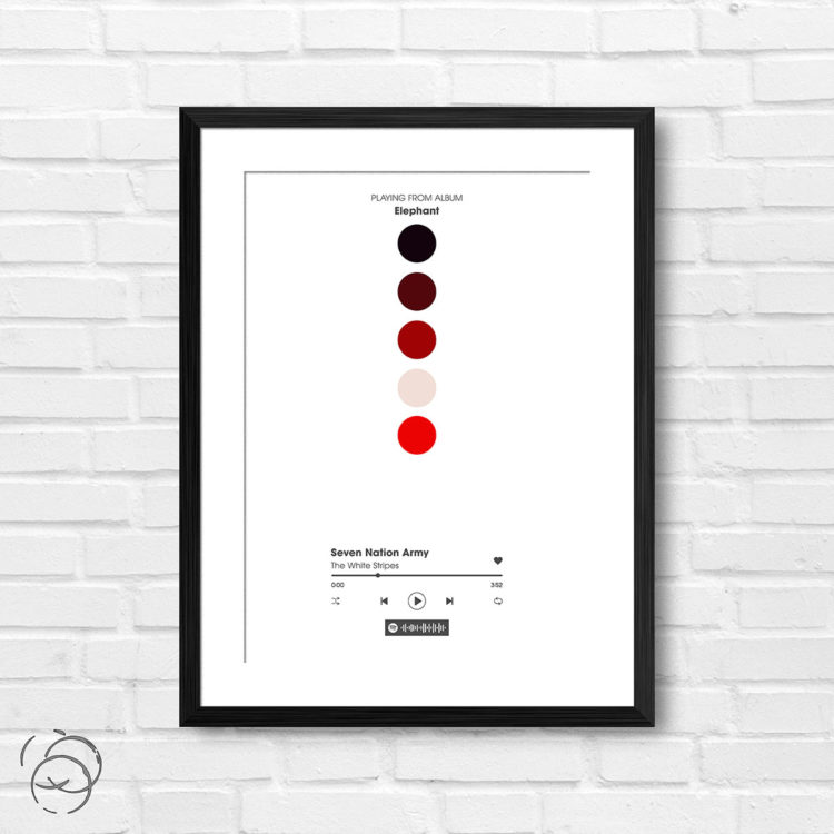 The White Stripes Elephant Seven Nation Army Spotify Track Print