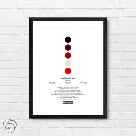 The White Stripes Elephant Spotify Album Print