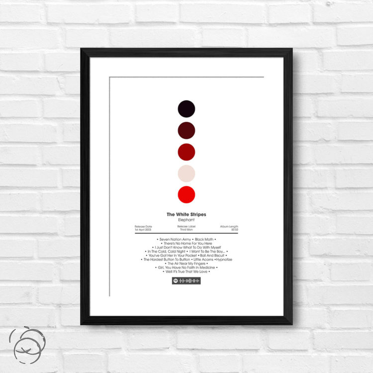 The White Stripes Elephant Spotify Album Print