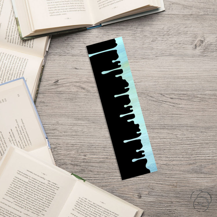 Vibrant Dripping Liquid Cyan Blue Bookmark