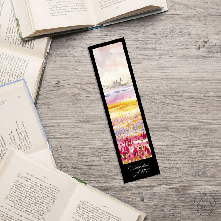 Watercolour Art Colourful Spring Bookmark
