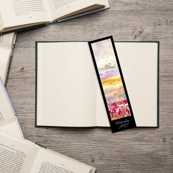 Watercolour Art Colourful Spring Bookmark - Image 2