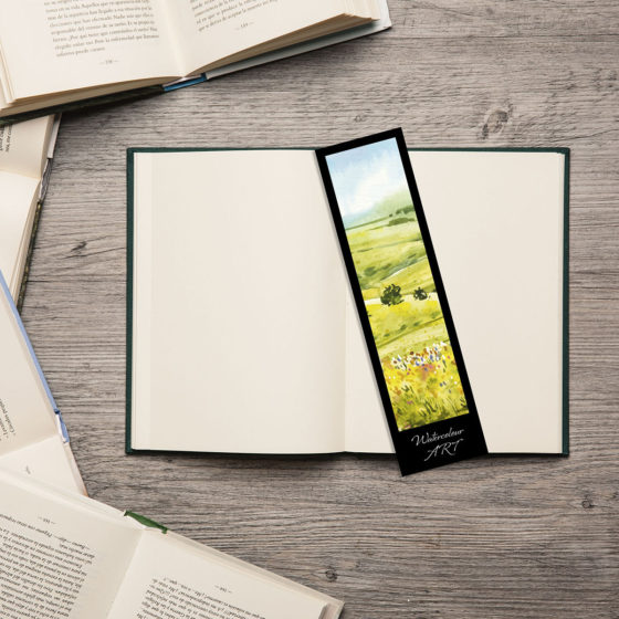 Watercolour Art Spring Meadow Bookmark - Image 2
