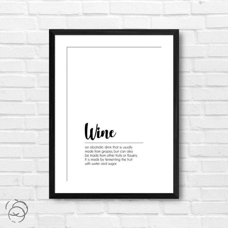 Wine Definition Minimalist Print
