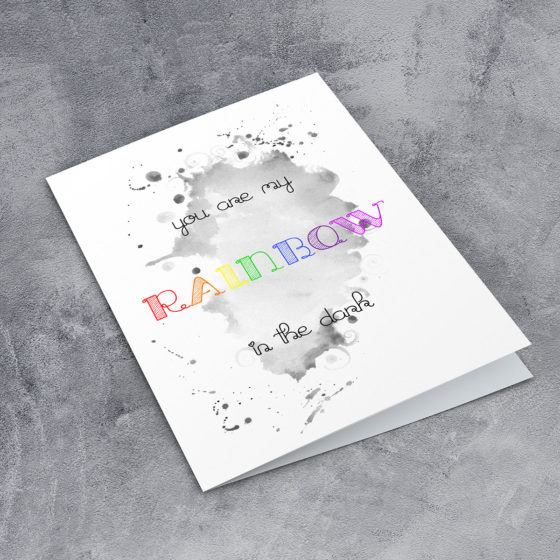You Are My Rainbow In The Dark Card - Image 2